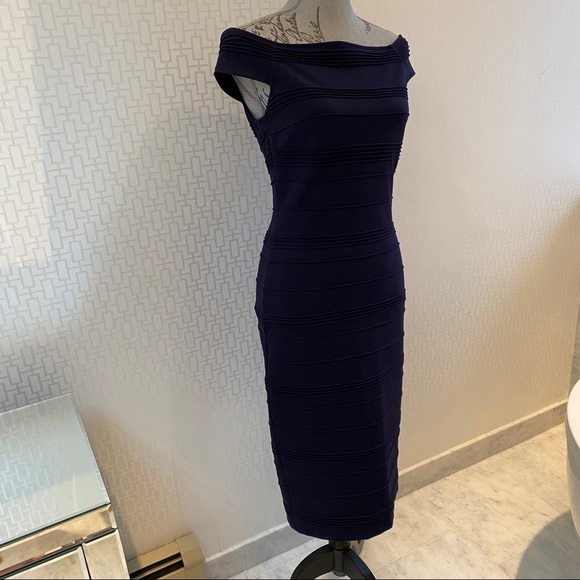 🇬🇧 Ted Baker Inan Bardot Body Con Bandage Dress - Picture 5 of 11
